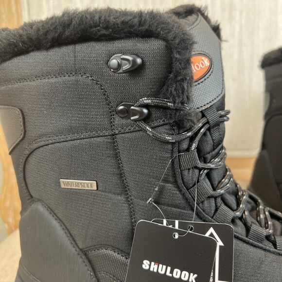 SHULOOK Men\'s Snow Boots Waterproof Warm Fur Lined Winter Hiking Boot Non-slip 817Lg2FHqYL._AC_CR0,0,0,  main image 3